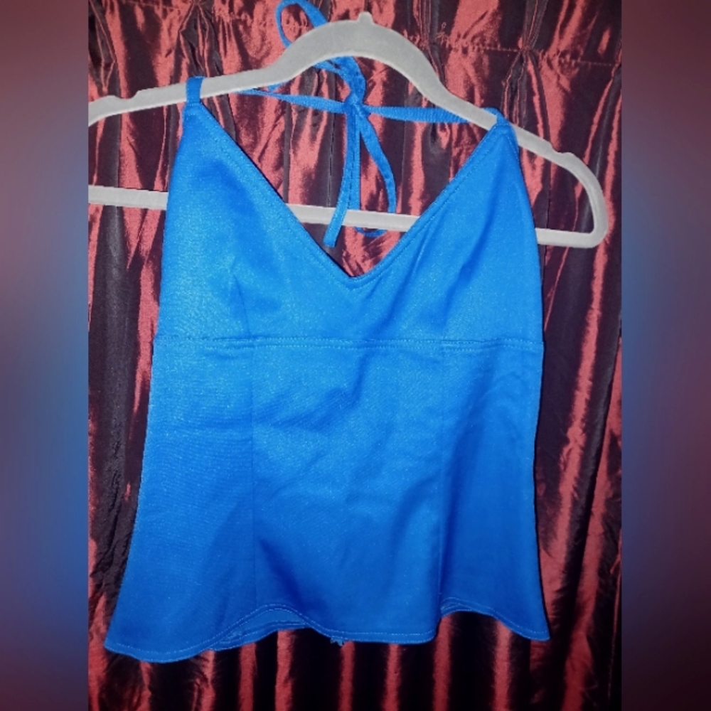 Guess blue halter top